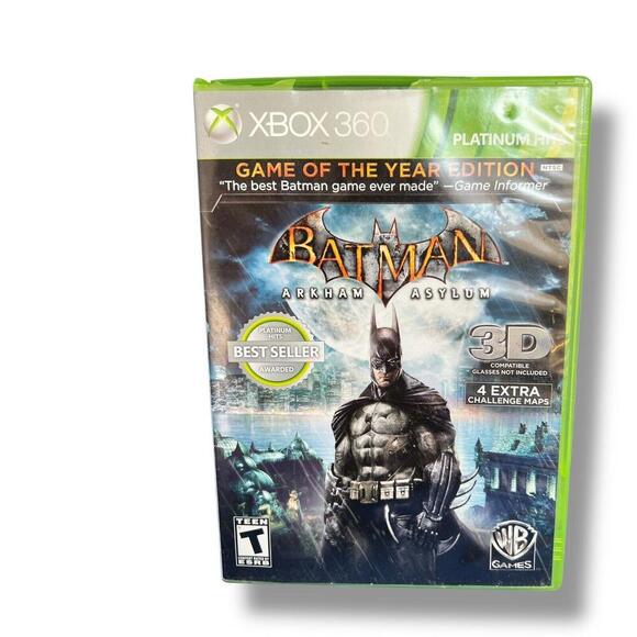 Batman: Arkham Asylum [Game of the Year Edition] [Platinum Hits] Xbox 360 Game - Picture 1 of 5